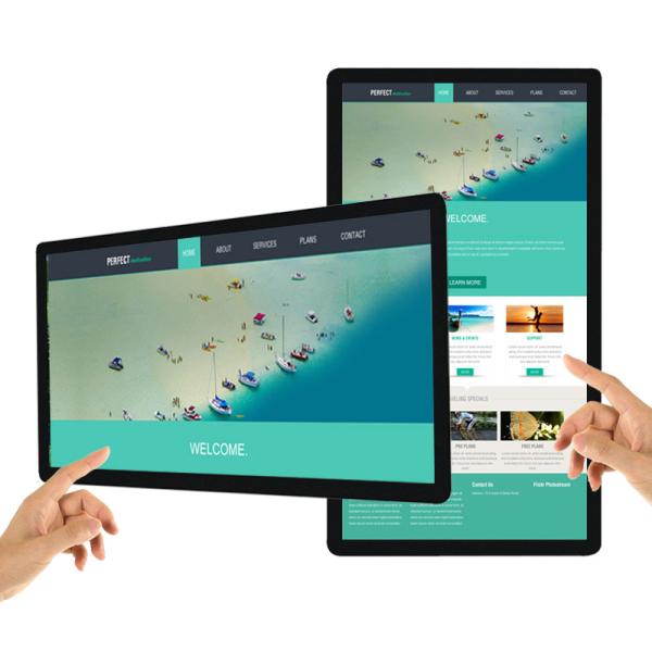 32 inch lcd slim wall mount touch screen advertising player digital signage