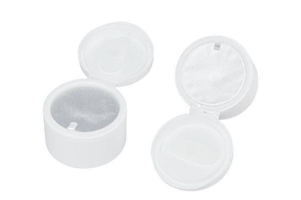 PP flip top cap cream jar 100g with Magnet scoop uses aluminum foil gasket for