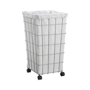 Wholesale Heavy Gauge Steel Lined Wire Laundry Basket Hamper with Wheels , Wire Bath Accessories from china suppliers