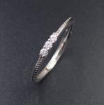 Personalized Silver Cubic Zirconia Rings Pure Silver Jewelers For Girls