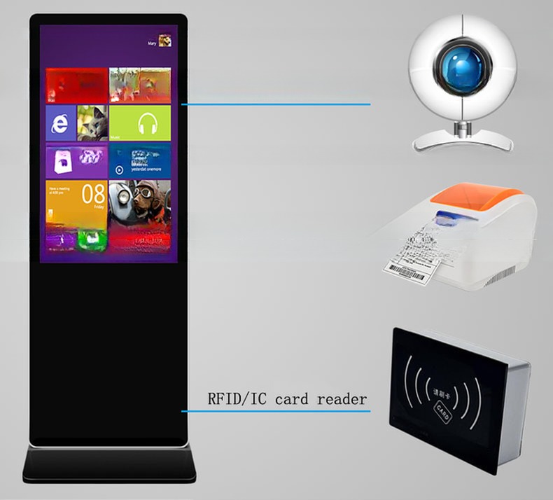 43 inch 4G wifi full hd shopping mall advertising digital display touch screen kiosk price