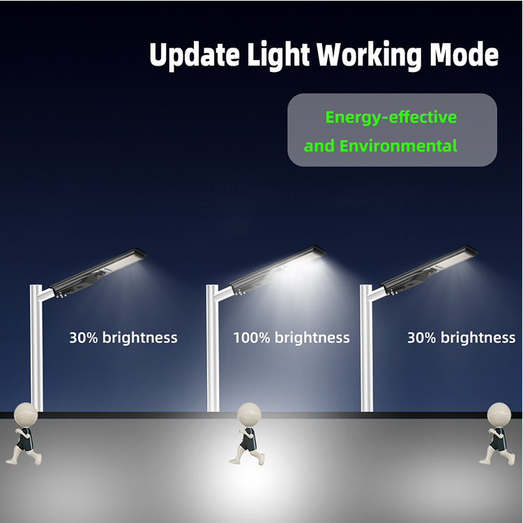 KCD Energy Saving Remote Controller 400w 500w IP65 Waterproof outdoor All In One Solar Light LED Street Light