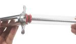 Lock Pin Sets 30ml Veterinary Metal Syringe Needle 15cm Pet Health Care