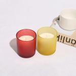 Coloured Glass Candle Holder Glass Candle Containers 8cm Height