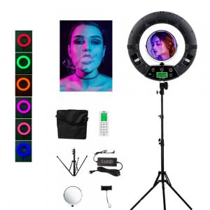 Wholesale Live Steaming RGB 18 Inch LED Ring Light ABS 96W Makeup Ring Light With Mirror from china suppliers
