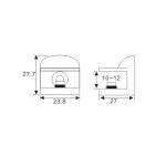 Fixed Glass Holder YS-039L Zinc Alloy, for glass 10-12mm, finishing chrome or