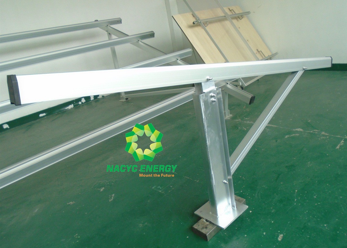H - Beam Solar Panel Pole Mount Bracket Single Pole Hot Dig Galvanized Steel Pole