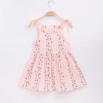 New baby girls summer children's clothing sleeveless dress linen cotton newborn