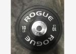 Black PU Rubber Barbell Weight Plates / Weight Lifting Plates 2.5 - 25kgs
