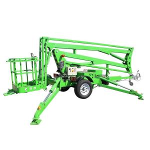 Wholesale 14m High Towable Cherry Picker Articulated Trailer Bucket Lift Folding Arm from china suppliers