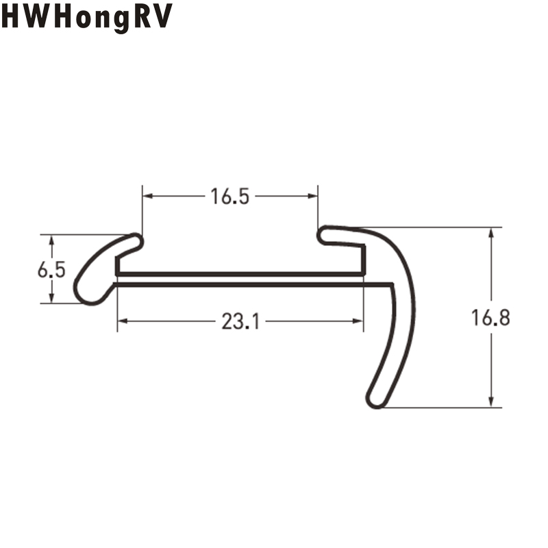 RV fittings campervan sealing strip Aluminum campervan trailer off road teardrop campervan