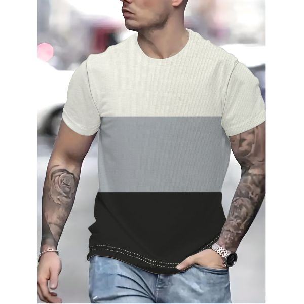 Men's Double Spell T-shirt Polyester Quick Dry Comfortable Custom Sublimation Logo Gym Sports T-shirt for Men