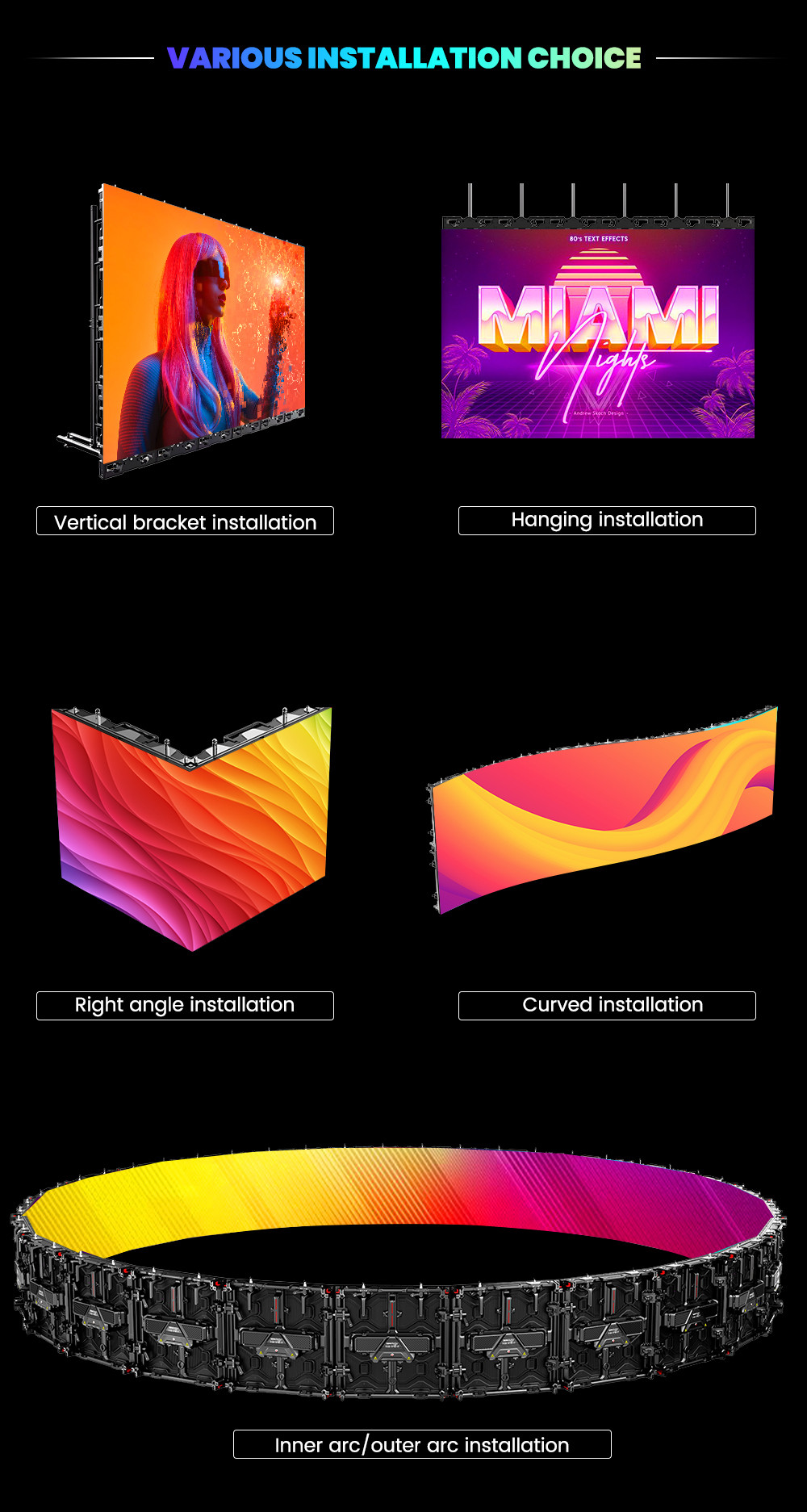 7680hz p1.56 p3.91 p2.6 p2.97 p2.604 p2.976 wall video stage rental led screen display