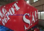 Airtight Large Helium Balloons For Advertising , 0.18mm PVC Red Cuboid Helim
