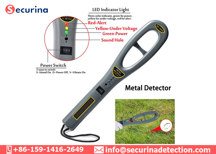 0.5s 25Hz Portable Metal Detectors 110VAC Circle Detection Zone