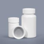 White Round Plastic Pill Bottles for Child-Proof Capsule Tablets Pharmaceutical