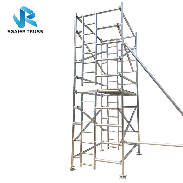 2m - 20m Aluminium Scaffold Tower , Mobile Climbing Ladder Frame Scaffolding