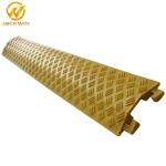 Portable Yellow / Black 1 Channel Floor Cable Cover Light Duty Indoor Or Outdoor
