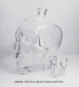 Wholesale 3000ml Cystal Head Vodka Glass Bottle /super flint glass material from china suppliers