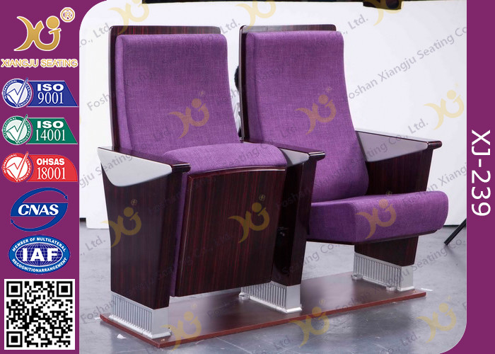 Safe Foldable Auditorium Chairs / College Lecture Hall Furniture