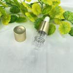 Gold Empty Essential Oil Bottle 20ml 0.25ml Dosage UV Coating Liquid Dropper