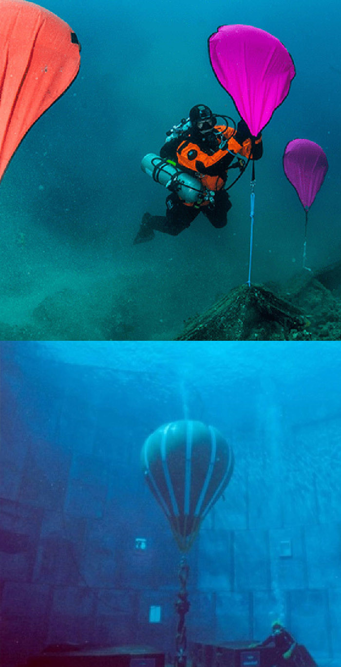 Parachute Professional Air Lift Bags With Supporting And Lifting Loads Underwater