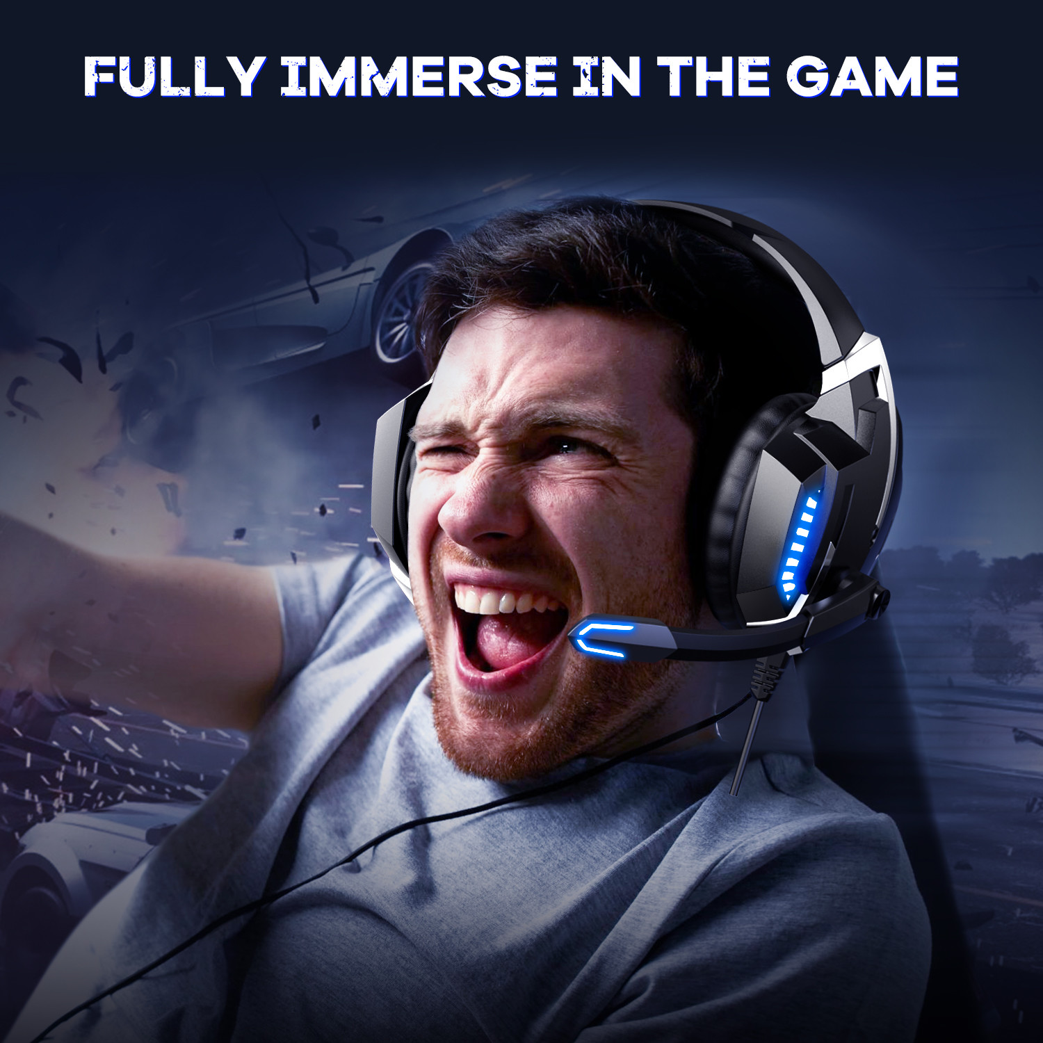 20000Hz Surround Sound Gaming Headset Onikuma K18 For Pubg Game