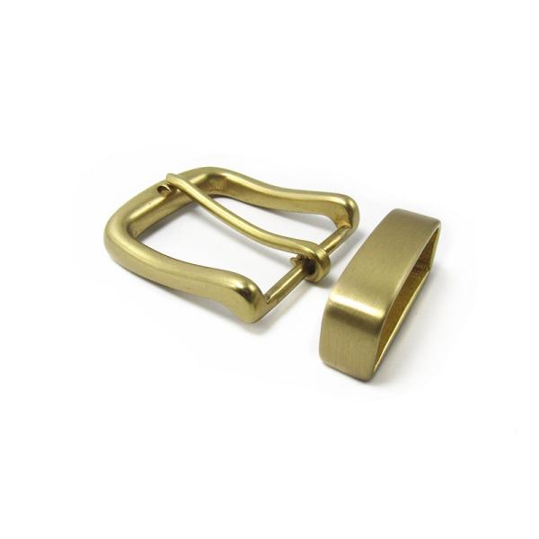 40mm Brass Men Waistband Parts Hardware Accessories Belt Buckle With Loop Buckle