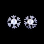 925 Sterling Silver Pearl Girls Piercing Earrings Studs / Women Earring Jewelry