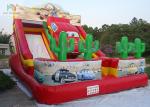 Cartoon Car Decoration Inflatable Dry Slide Kids Outdoor Backyard Slide By Plato