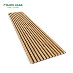 Heat Insulation Wood Slat Wall Panels For Acoustic Solutions And Decoration