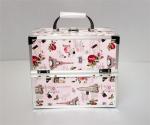 Aluminum train case for cosmetics
