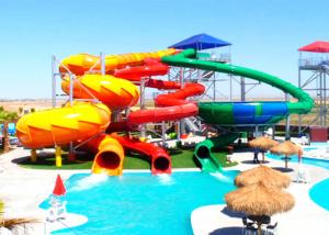 Wholesale Giant Spiral Water Park Slide , Custom Pool Slides For Kids / Adults from china suppliers