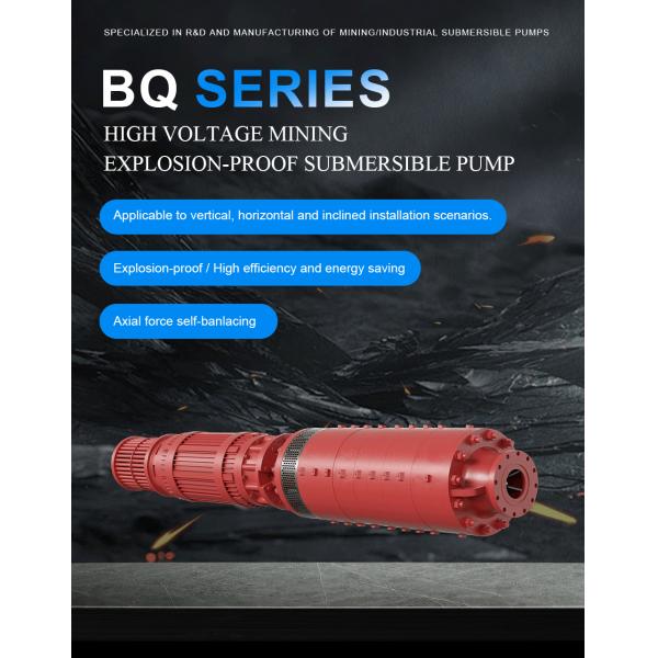 BQ Series Explosion Proof Submersible Pump 2200kw 1600hp1450m³/H 400m Head
