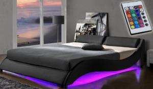 Wholesale 4ft PU Fabric LED Upholstered Bed Frame Ottoman ODM OEM Bedroom Furniture from china suppliers