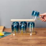 Cutlery / Drain Stainless Steel Storage Racks Metal Inverted Glass Holder