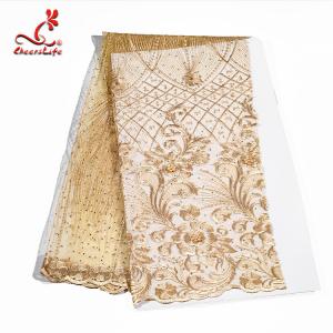 Wholesale Colorful Beaded Embroidered Lace Fabric For Indian Sarees OEM ODM from china suppliers