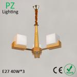 Modern wooden lamp 3/5/8 arms wooden pendant lighting fixture made in Zhongshan