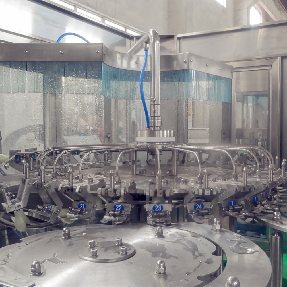 customized automatic carbonated water washing filling and cap/soda can making machine