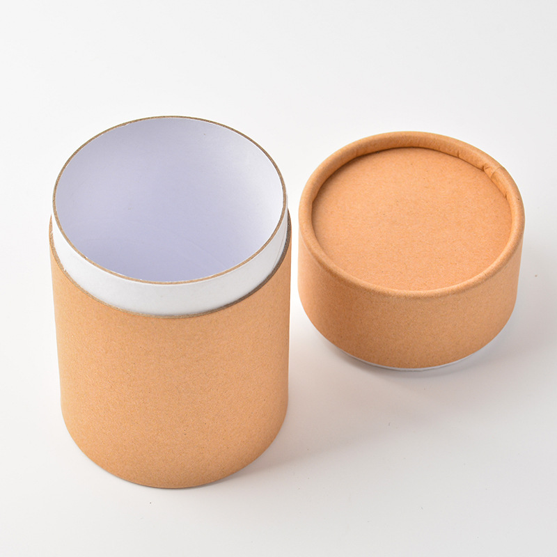 Rigid Boxes Customized Kraft Paper Tube Cylindrical Packaging Box with Your Own Logo