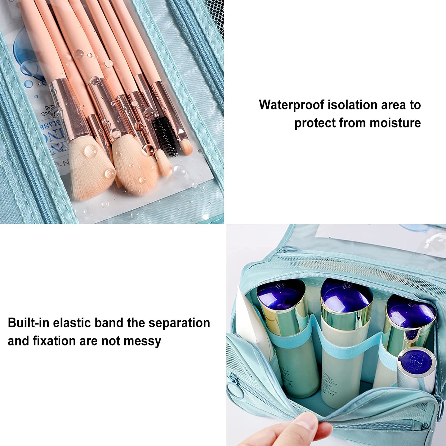 Women Hanging Toiletry Bag Water Resistant Cosmetic Makeup Travel Organizer Sturdy