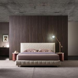 Wholesale Contemporary Department White Leather Bed from china suppliers