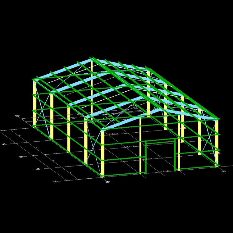 Metal Structure 2 Car Garage Shelter for Outdoor Steel Structural Steel Frame Workshop