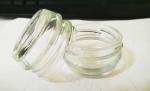 1oz 30gram high transparent glass caviar jar with metal screw lid