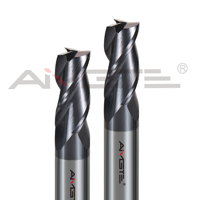 3 Flutes Carbide End Mill 0.4μm CNC Milling Cutting Tools SC45