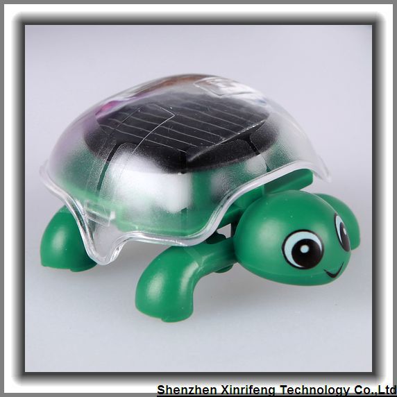 Mini Solar Powered Tortoise Educational Toy Cute Plastic Turtle