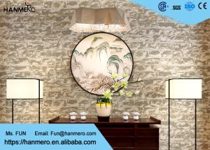 Wholesale 0.53*10m Mould Proof 3D Brick Effect Wall Coverings For TV Background , Stone Pattern from china suppliers