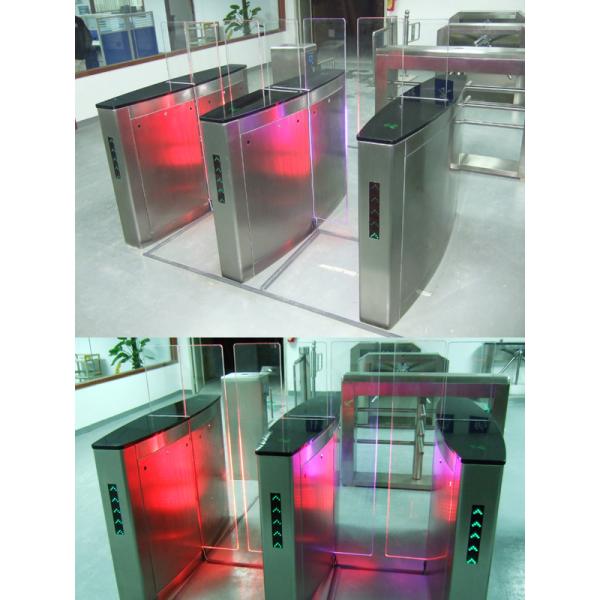 Building Access Control Turnstile Flap Barrier Automatic With Polishing Surface