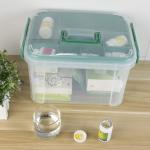 Clear First Aid Kit Container, Travel Medicine Storage Box With Tray First Aid