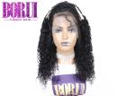 250% Density Full Lace Human Wigs Water Wave Brazilian With Baby Hair Smooth